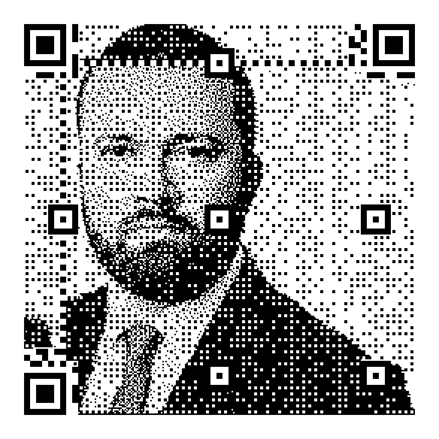 Step 4: finished QR code with the portrait